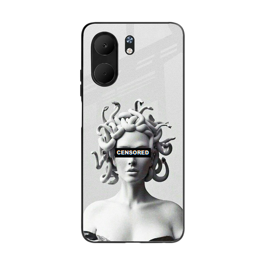 Censored back phone cover | glass case for oppo a5x 5g
