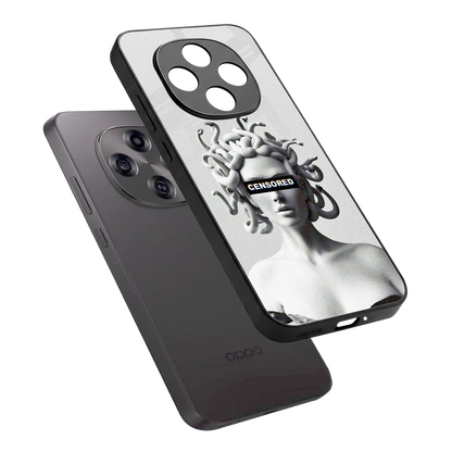 Censored sleek oppo f31 pro 5g cover with tempered glass back and TPU edges