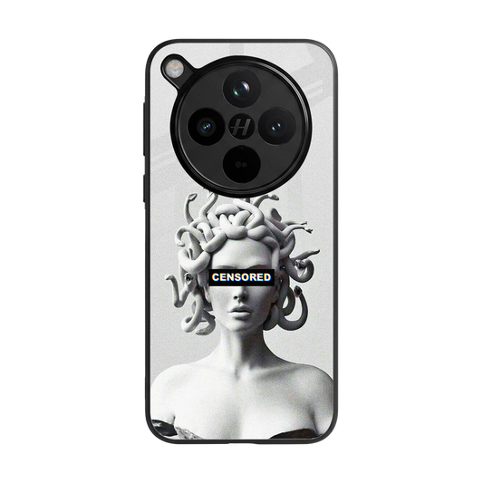 Censored back phone cover | glass case for oppo find x8