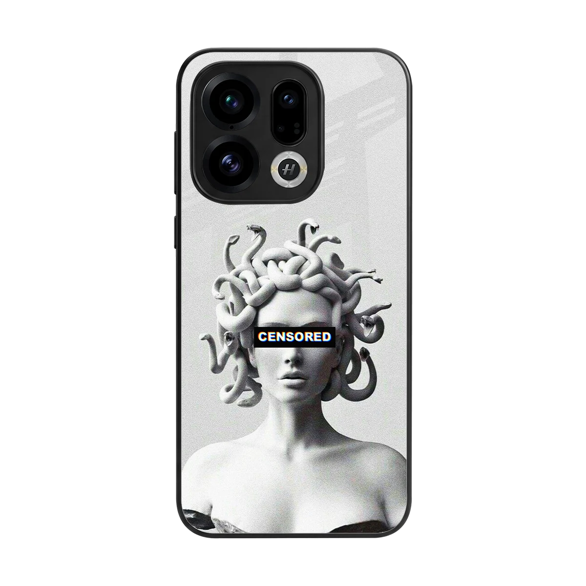 Censored back phone cover | glass case for oppo find x9