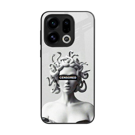 Censored back phone cover | glass case for oppo find x9
