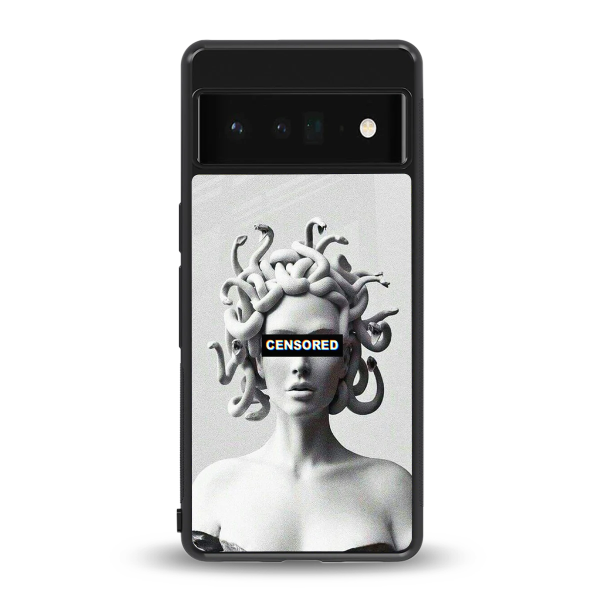 Censored back phone cover | glass case for google pixel 6 pro