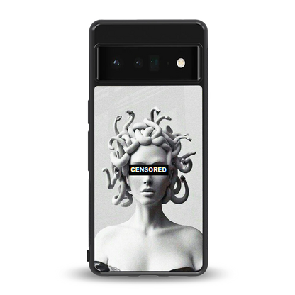 Censored back phone cover | glass case for google pixel 6 pro