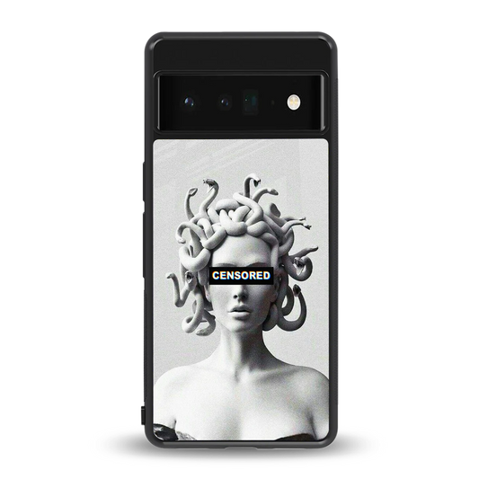 Censored back phone cover | glass case for google pixel 6 pro