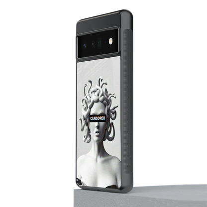 Censored stylish phone case for google pixel 6 pro | glossy glass and slim fit