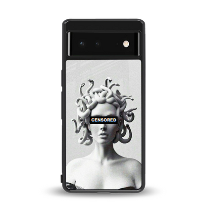 Censored back phone cover | glass case for google pixel 6