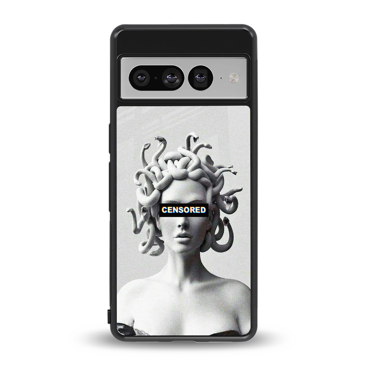 Censored back phone cover | glass case for google pixel 7 pro