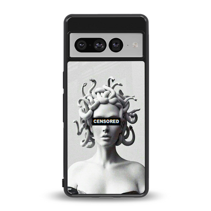 Censored back phone cover | glass case for google pixel 7 pro