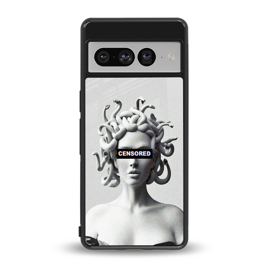 Censored back phone cover | glass case for google pixel 7 pro