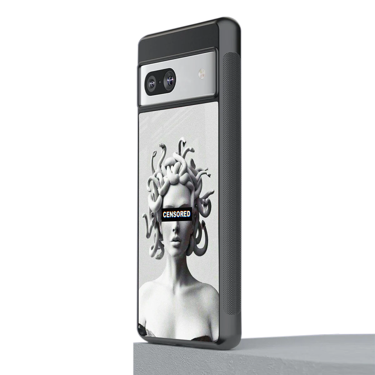 Censored stylish phone case for google pixel 7a | glossy glass and slim fit