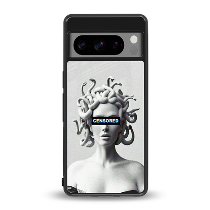 Censored back phone cover | glass case for google pixel 8 pro