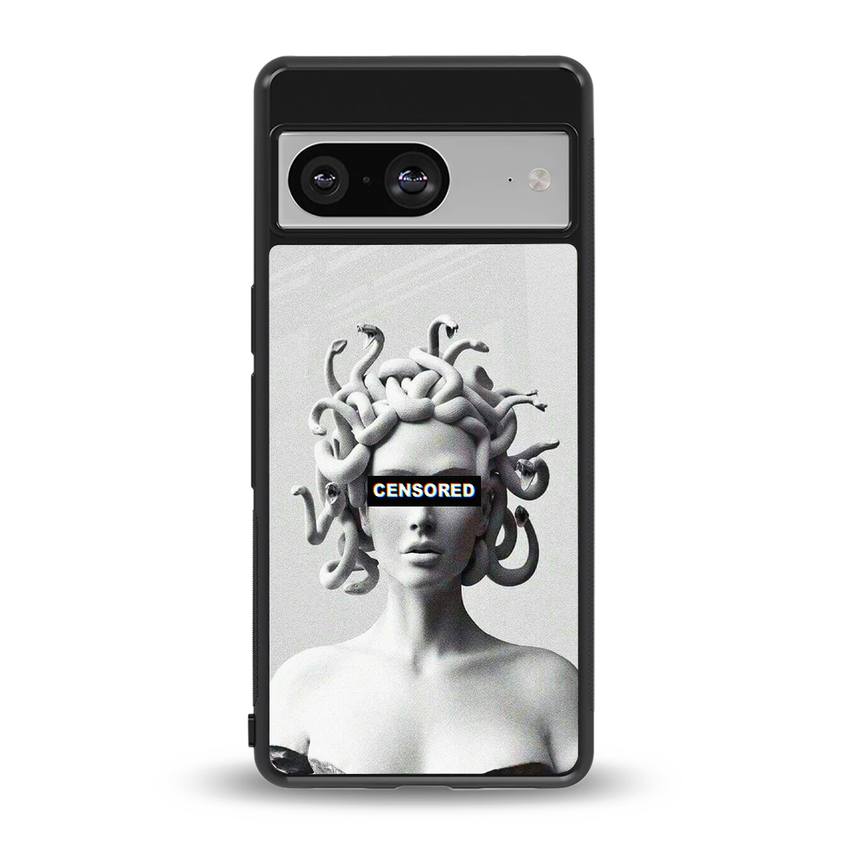 Censored back phone cover | glass case for google pixel 8