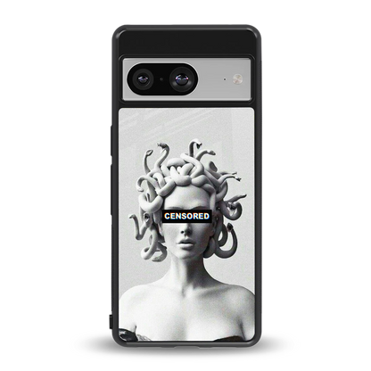 Censored back phone cover | glass case for google pixel 8