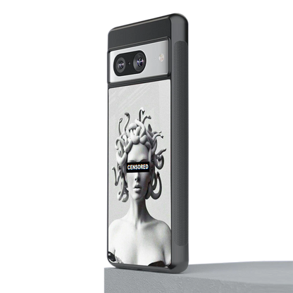 Censored stylish phone case for google pixel 8 | glossy glass and slim fit