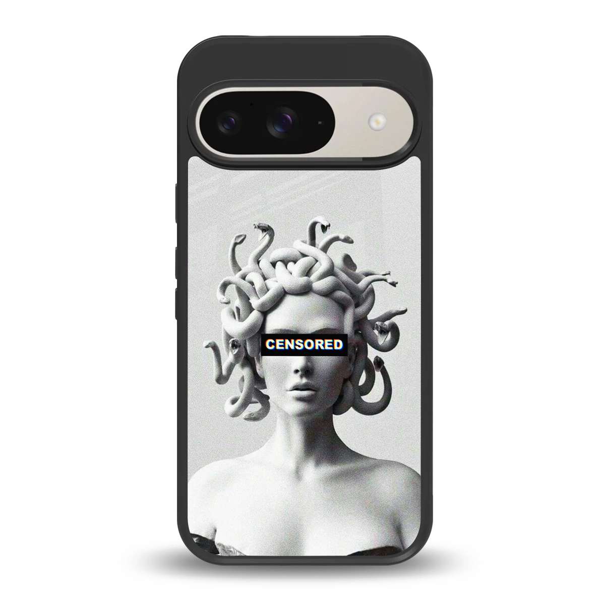 Censored back phone cover | glass case for google pixel 9