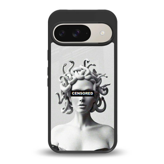 Censored back phone cover | glass case for google pixel 9
