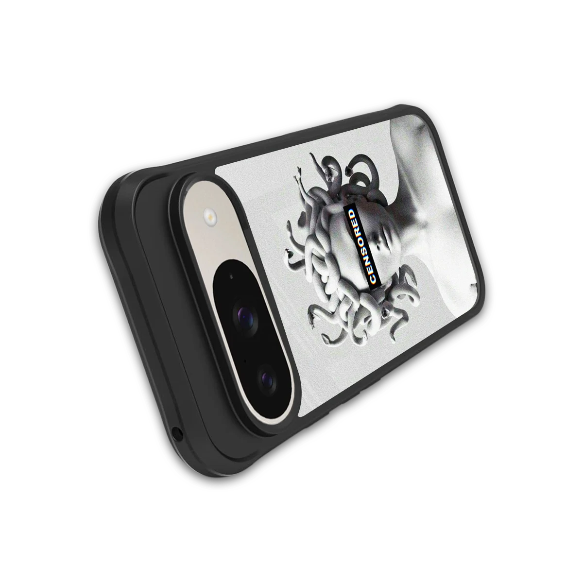 Censored stylish phone case for google pixel 9 | glossy glass and slim fit