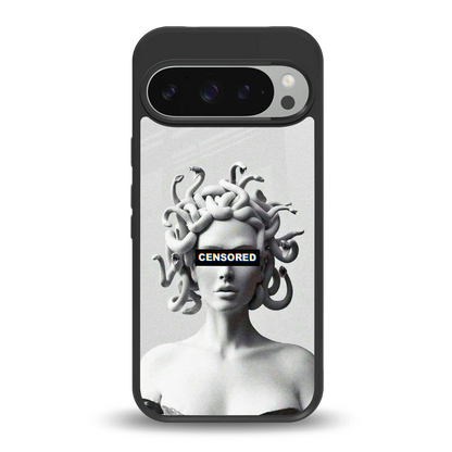 Censored back phone cover | glass case for google pixel 9 pro xl