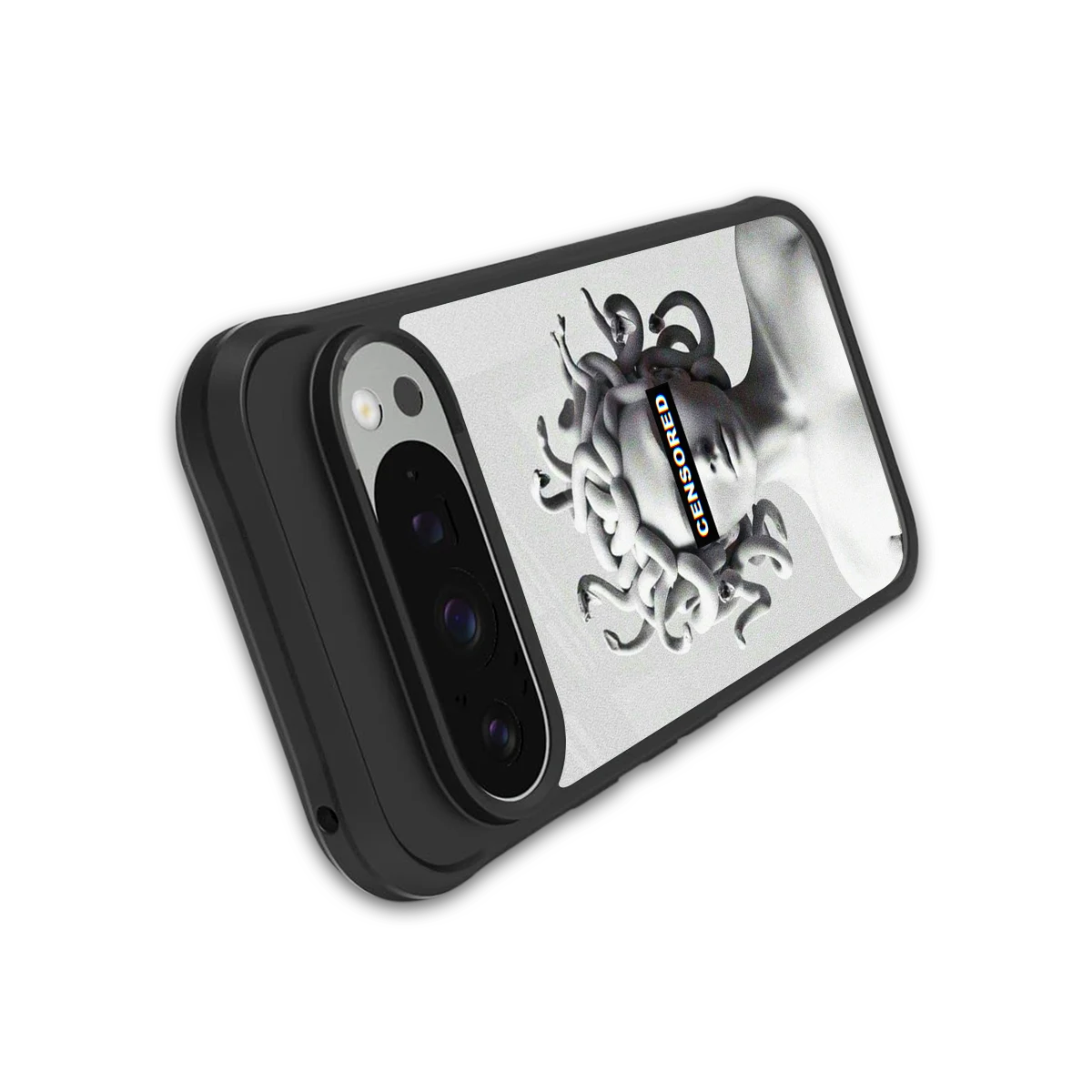 Censored stylish phone case for google pixel 9 pro xl | glossy glass and slim fit