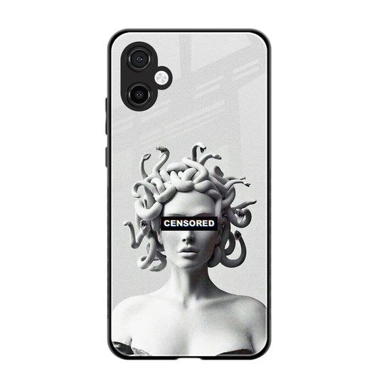 Censored back phone cover | glass case for samsung galaxy a06 5g
