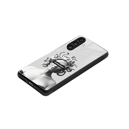 Censored stylish phone case for samsung galaxy m35 5g | glossy glass and slim fit