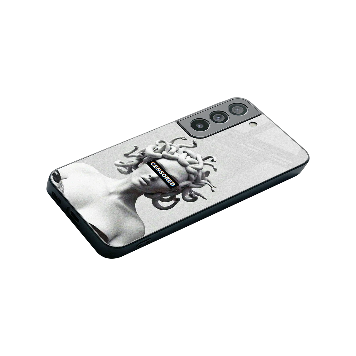 Censored stylish phone case for samsung galaxy s22 | glossy glass and slim fit