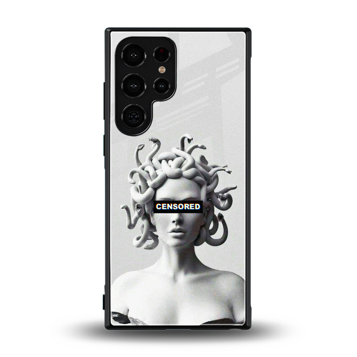 Censored back phone cover | glass case for samsung galaxy s23 ultra