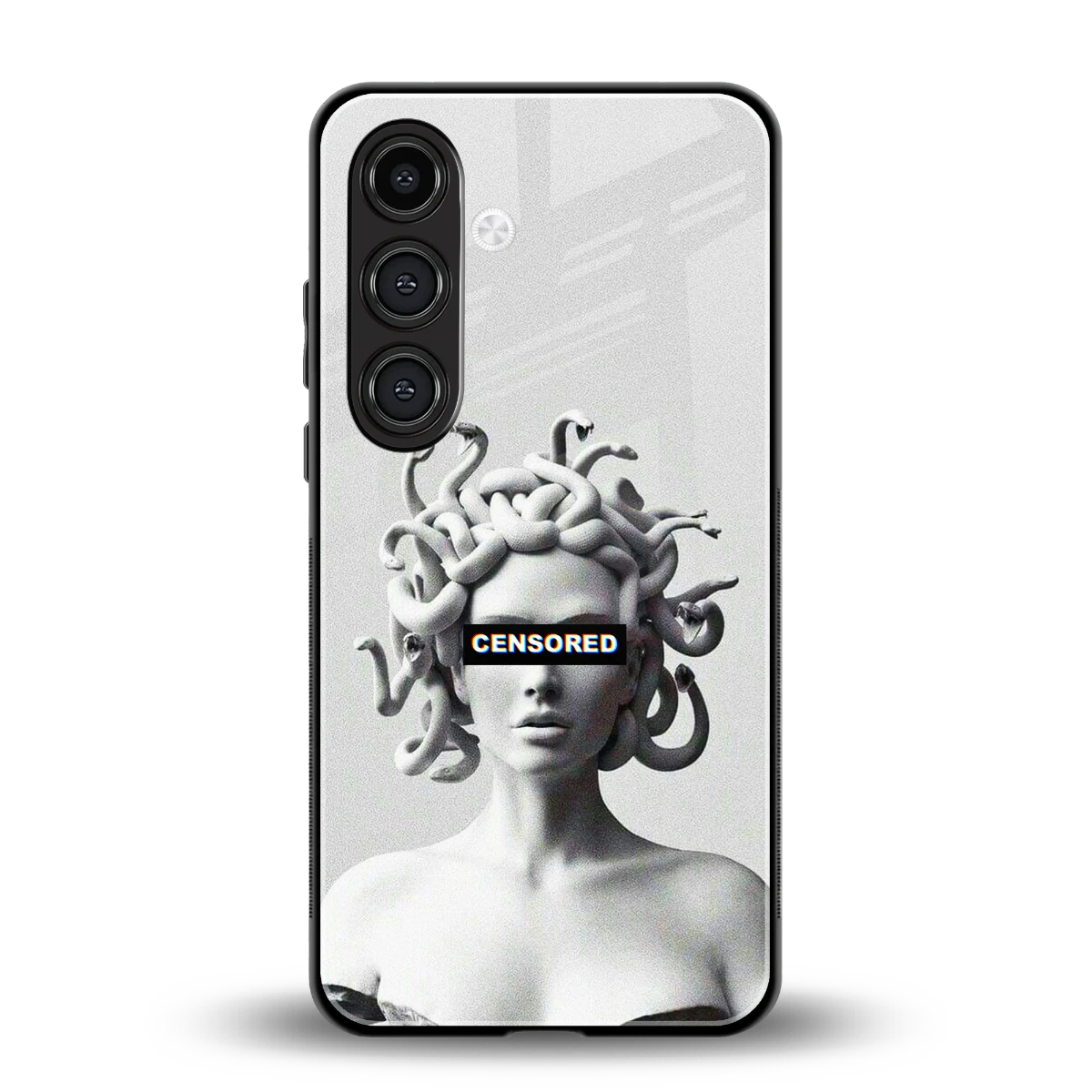Censored back phone cover | glass case for samsung galaxy s24 plus