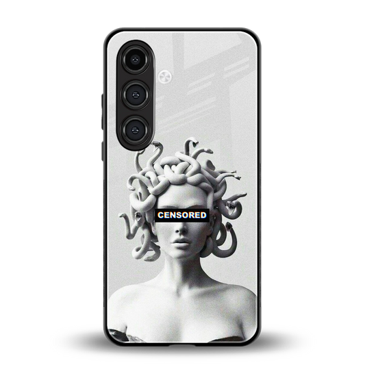 Censored back phone cover | glass case for samsung galaxy s23 plus