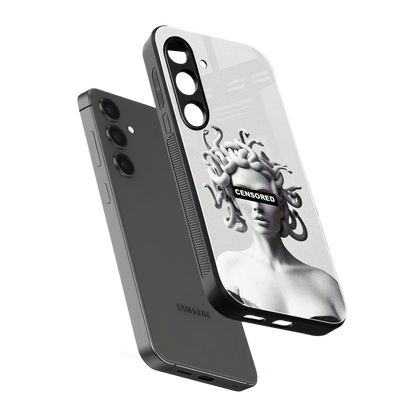 Censored sleek samsung galaxy s25 cover with tempered glass back and TPU edges