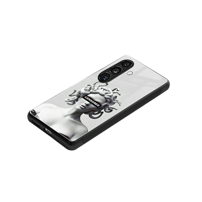 Censored stylish phone case for samsung galaxy s24 | glossy glass and slim fit