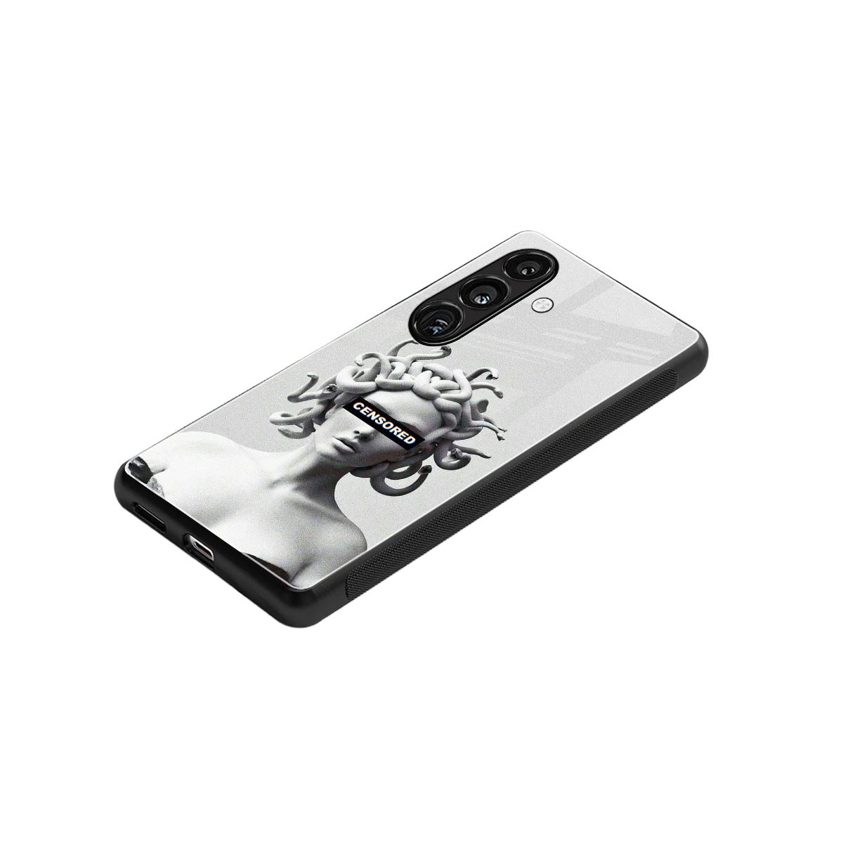 Censored stylish phone case for samsung galaxy s23 fe | glossy glass and slim fit