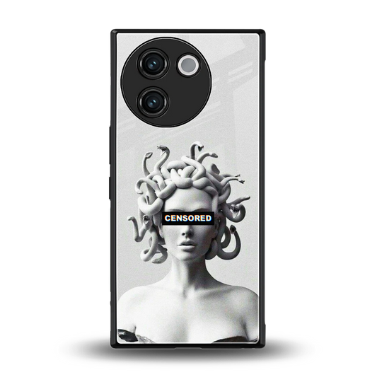 Censored back phone cover | glass case for vivo v30e