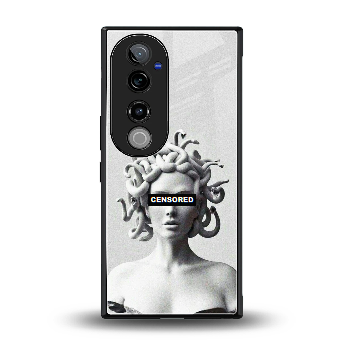 Censored back phone cover | glass case for vivo v40 pro