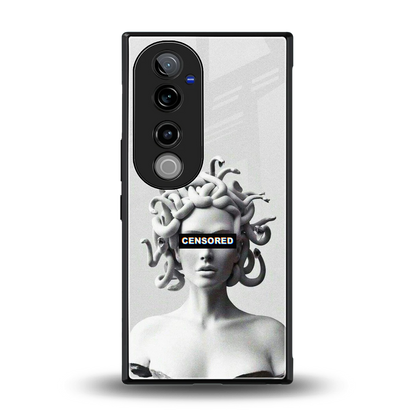 Censored back phone cover | glass case for vivo v40 pro