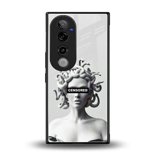Censored back phone cover | glass case for vivo v40 pro