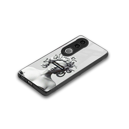 Censored stylish phone case for vivo v50 | glossy glass and slim fit