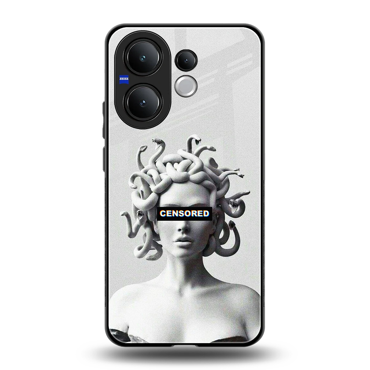 Censored back phone cover | glass case for vivo v60