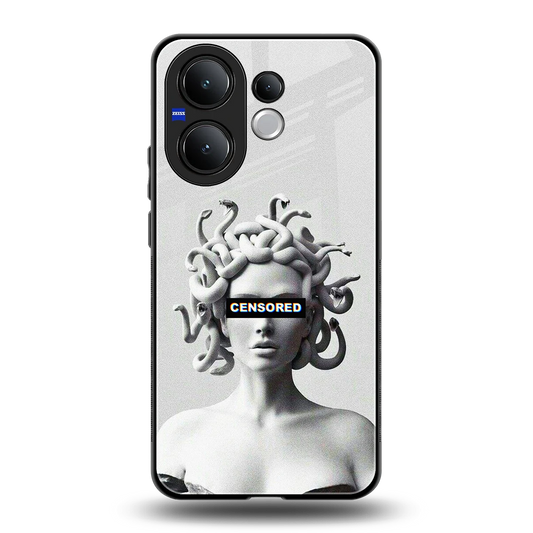 Censored back phone cover | glass case for vivo v60