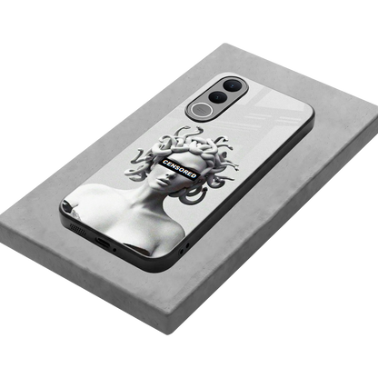 Censored stylish phone case for vivo v70 fe | glossy glass and slim fit