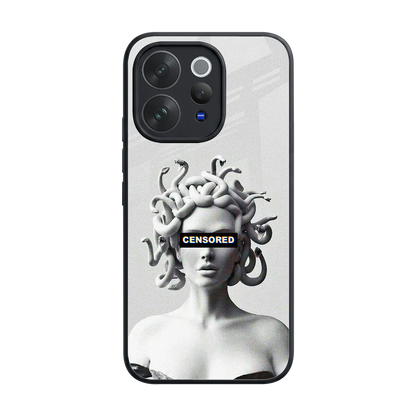 Censored back phone cover | glass case for vivo v70