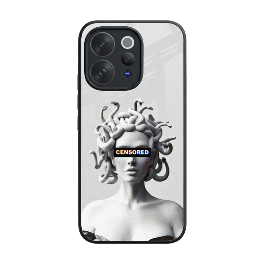 Censored back phone cover | glass case for vivo v70 elite