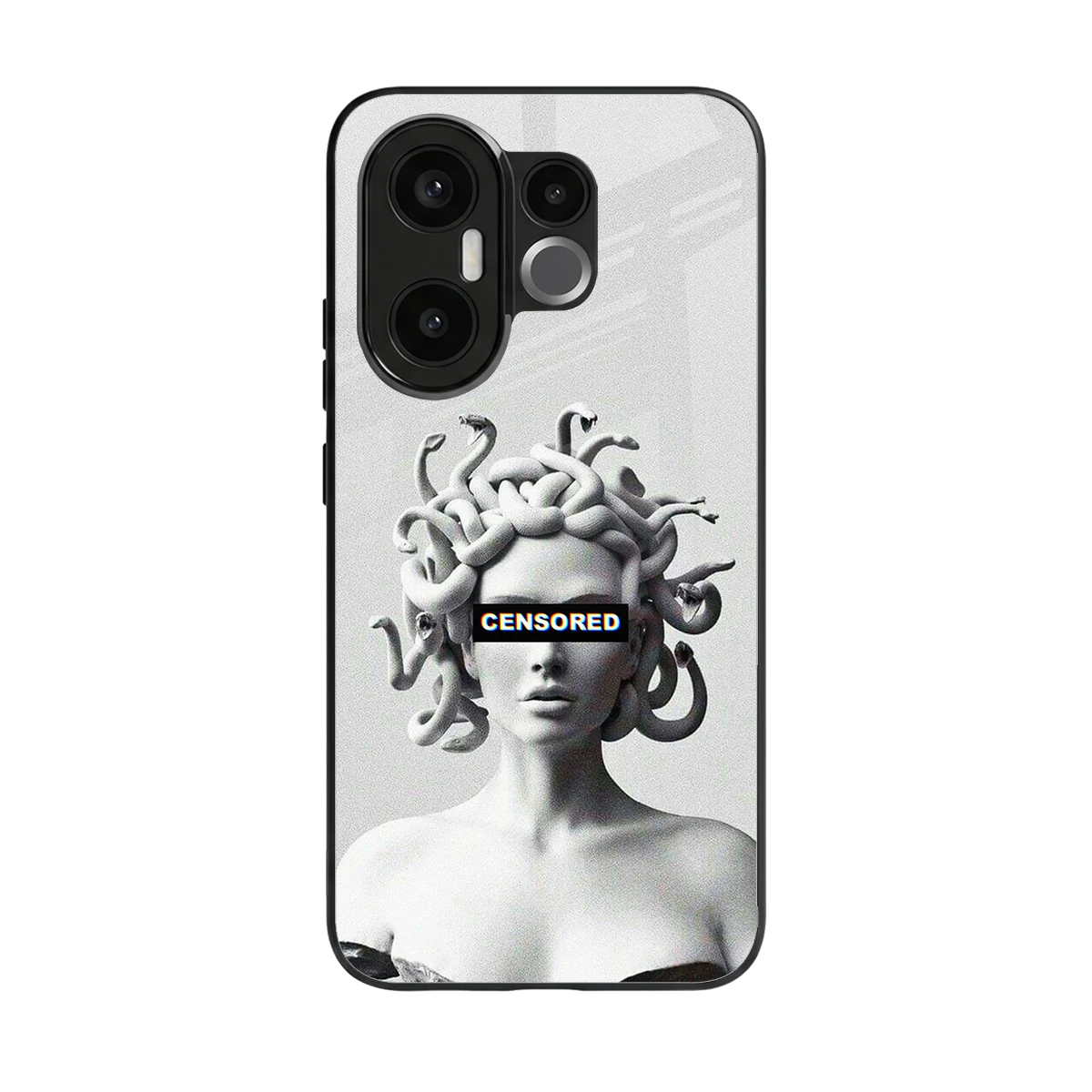 Censored back phone cover | glass case for vivo x200 fe