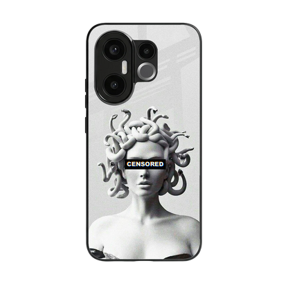 Censored back phone cover | glass case for vivo x200 fe