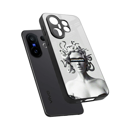Censored sleek vivo x200 fe cover with tempered glass back and TPU edges