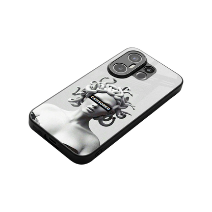 Censored stylish phone case for vivo x200 fe | glossy glass and slim fit