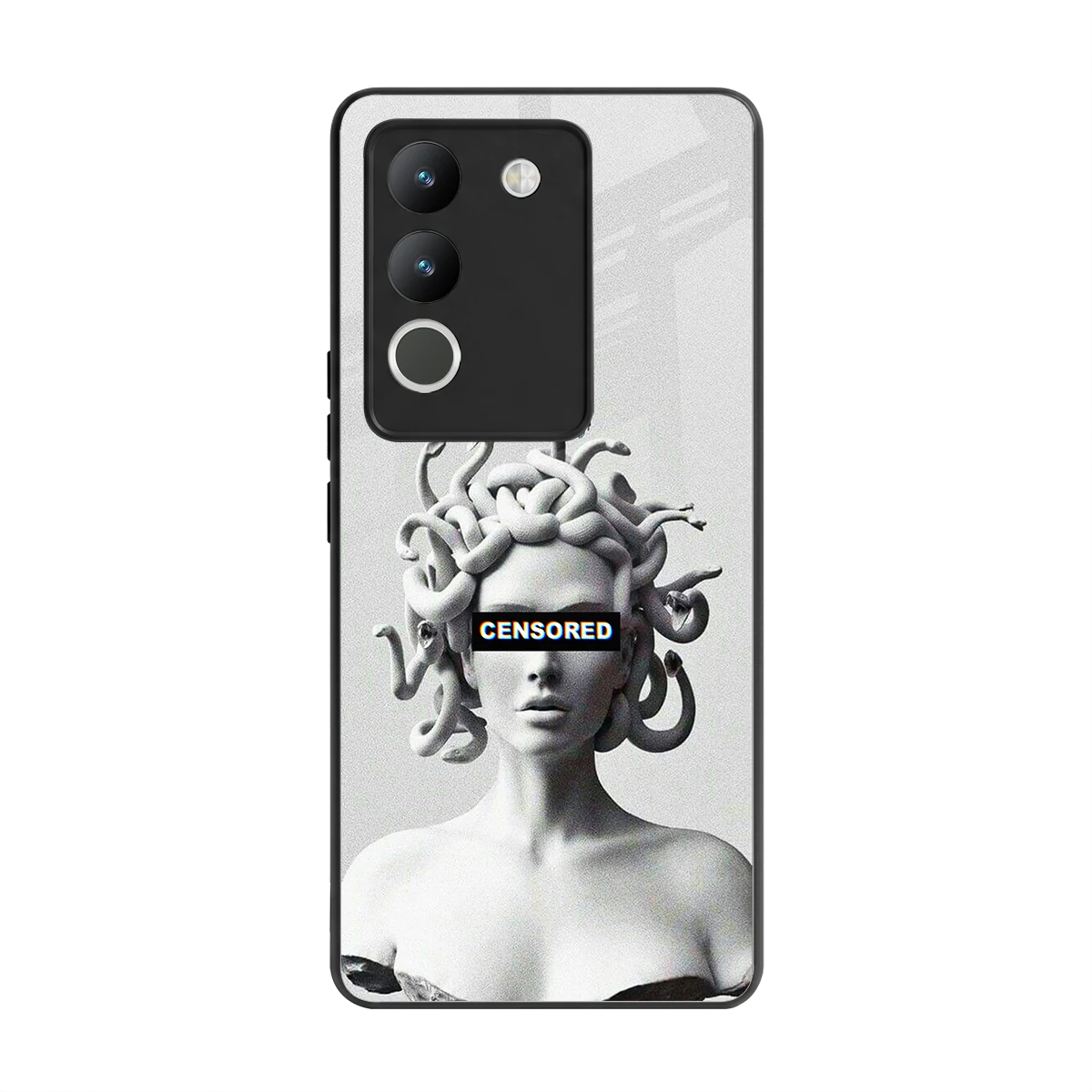 Censored back phone cover | glass case for vivo y200 5g