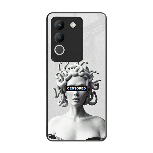 Censored back phone cover | glass case for vivo y200 5g