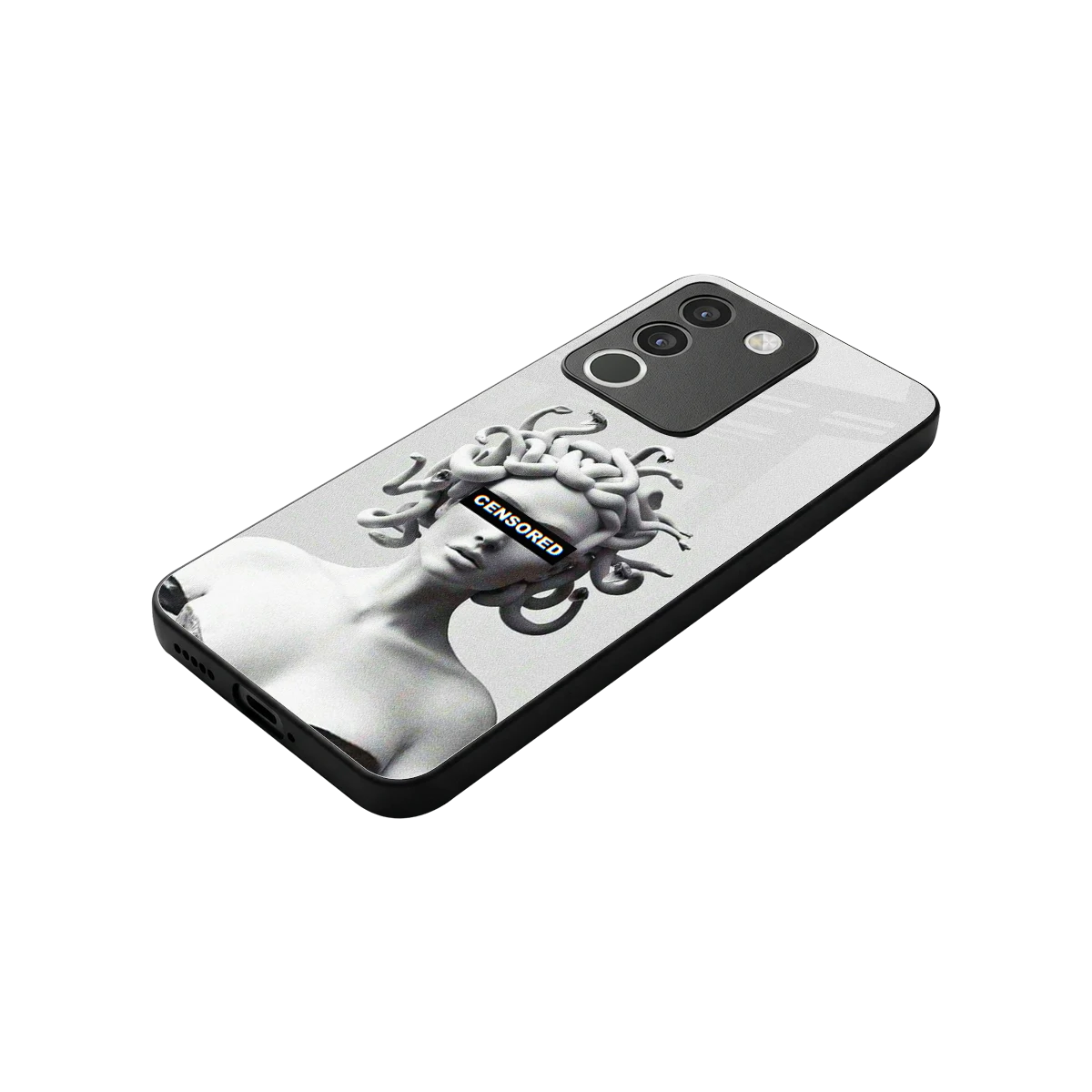 Censored stylish phone case for vivo y200 5g | glossy glass and slim fit