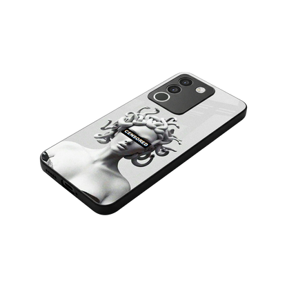 Censored stylish phone case for vivo y200 5g | glossy glass and slim fit